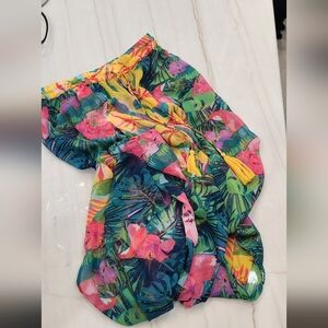 Gibson Latimer Colorful Tropical Print Swim Bottom Coverup